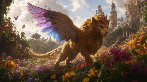 Fantasy Lion with Wings