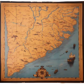 Antique Nautical Chart