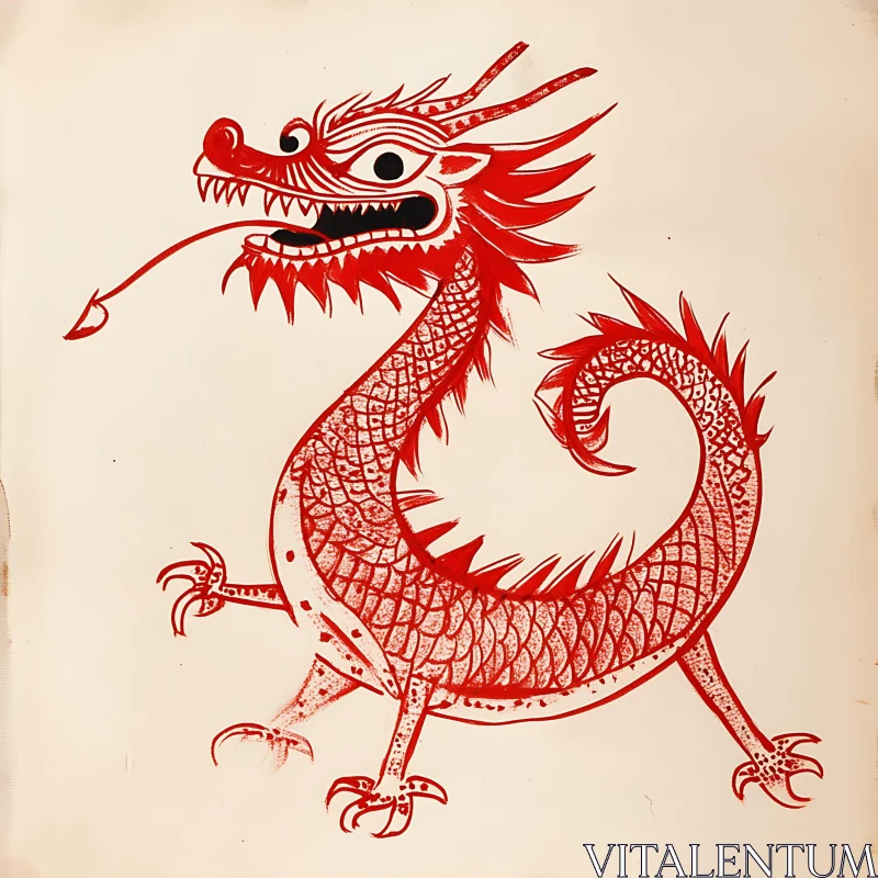 Mythical Dragon Art AI Image