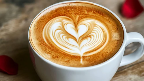 Coffee with Heart Latte Art