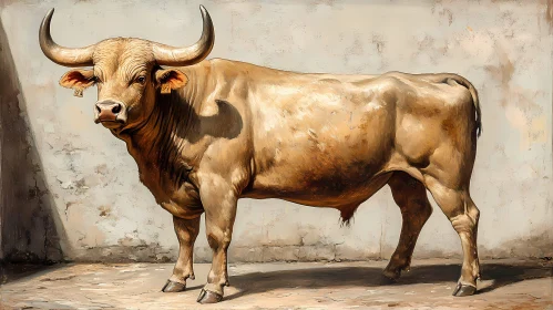 Realistic Bull Painting