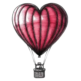 Whimsical Heart Shaped Balloon Art