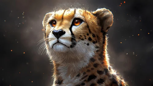 Cheetah Gazing Portrait