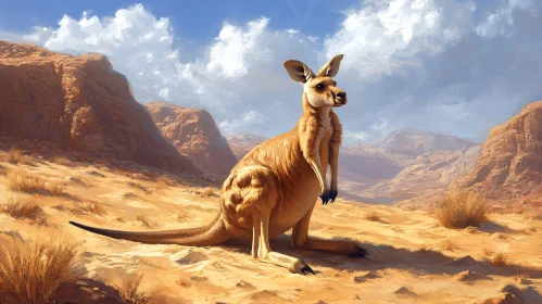 Majestic Kangaroo in Natural Habitat