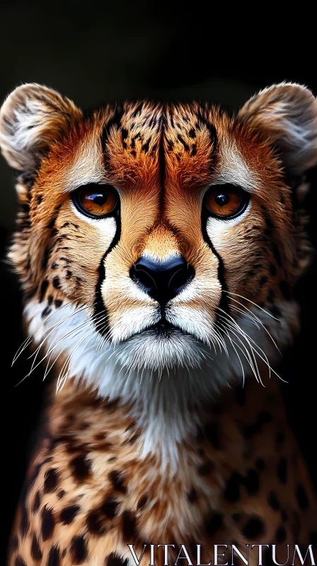 Wildlife Portrait of a Cheetah AI Image