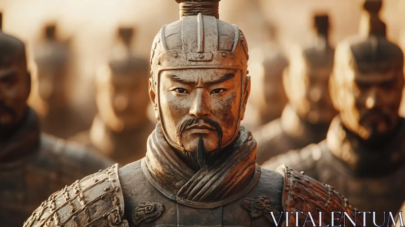 Clay Warriors of Ancient China AI Image