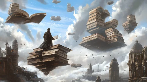 Surreal Sky-High Library