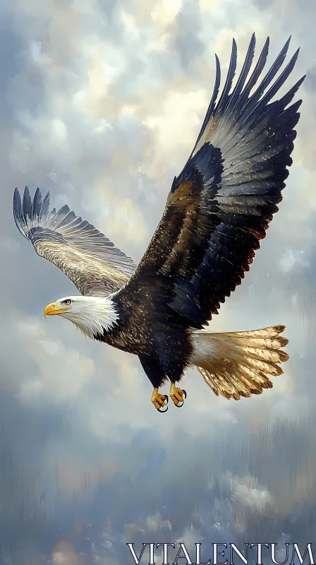 Eagle in Flight AI Image