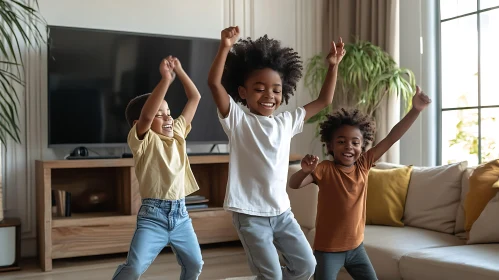 Happy Children Dancing Celebration