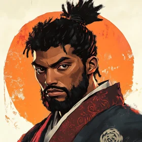 Fierce Gaze of a Determined Warrior