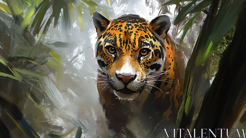 Majestic Jungle Tiger Art AI Image