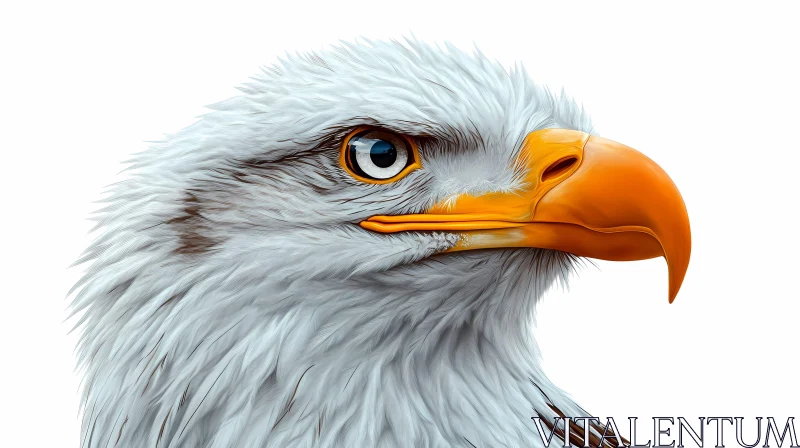 Eagle in Detailed Focus AI Image