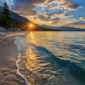 Peaceful Lake at Sunset