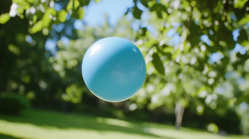 Blue Orb in Natural Setting