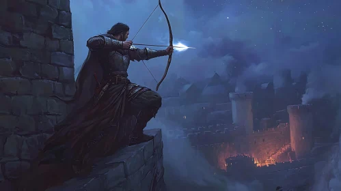 Night Archer Defending Castle