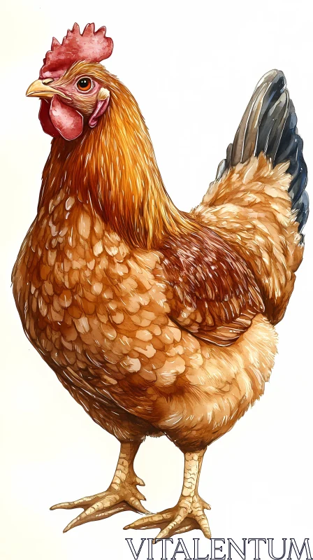 AI ART Artistic Chicken Illustration