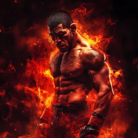 Fiery Man Portrait