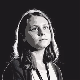 Greta Thunberg Monochrome Art