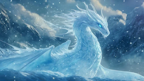 Frozen Dragon in Winter Wonderland