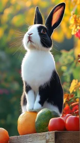 Bunny in a Garden Setting