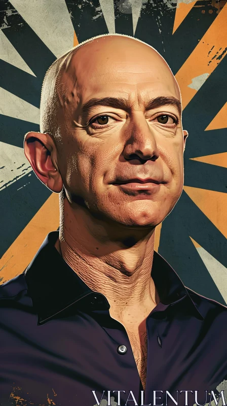 AI ART Graphic Artwork of Jeff Bezos