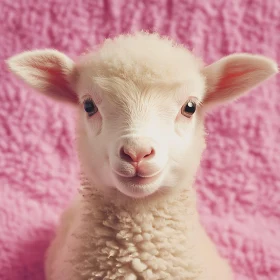 Close-Up of a Lamb with Wool