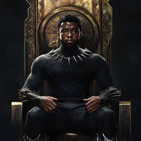 King on Golden Throne Portrait