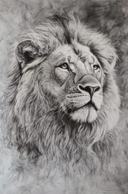 Monochrome Lion Art