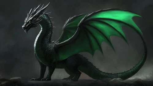 Dragon with Green Wings