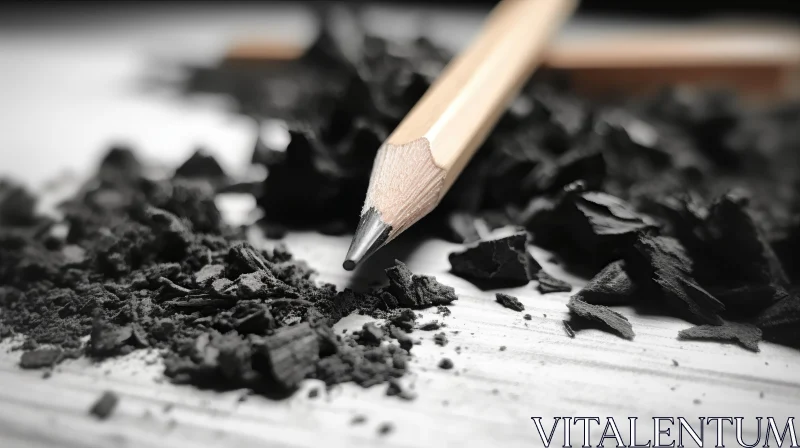 AI ART Monochrome Craftsmanship: Black Pencil on Charcoal