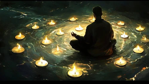 Serene Meditation with Candle Circle