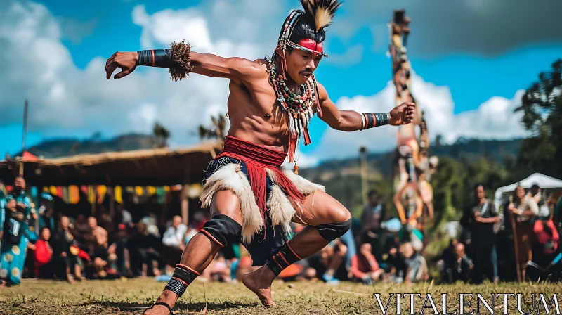 AI ART Man Dancing in Traditional Clothes