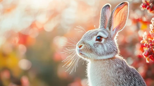 Charming Bunny Amidst Autumn Colors