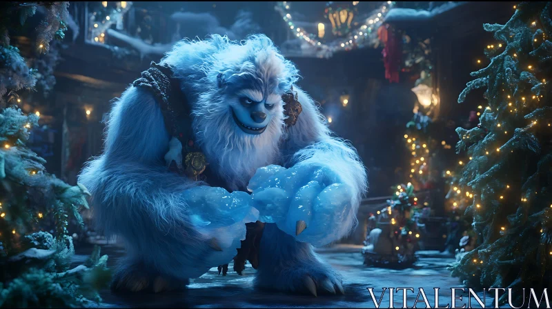 AI ART Yeti Holiday Celebration