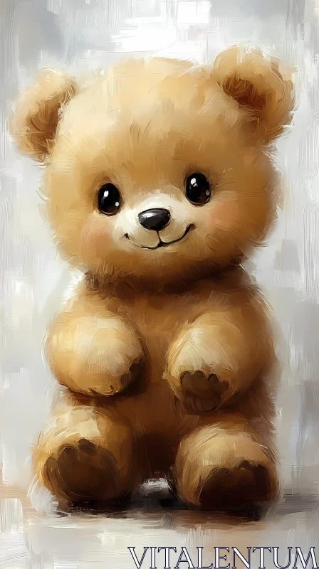 Adorable Plush Toy Illustration AI Image