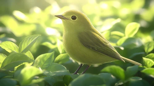 Sunny Perch: A Bird's Moment