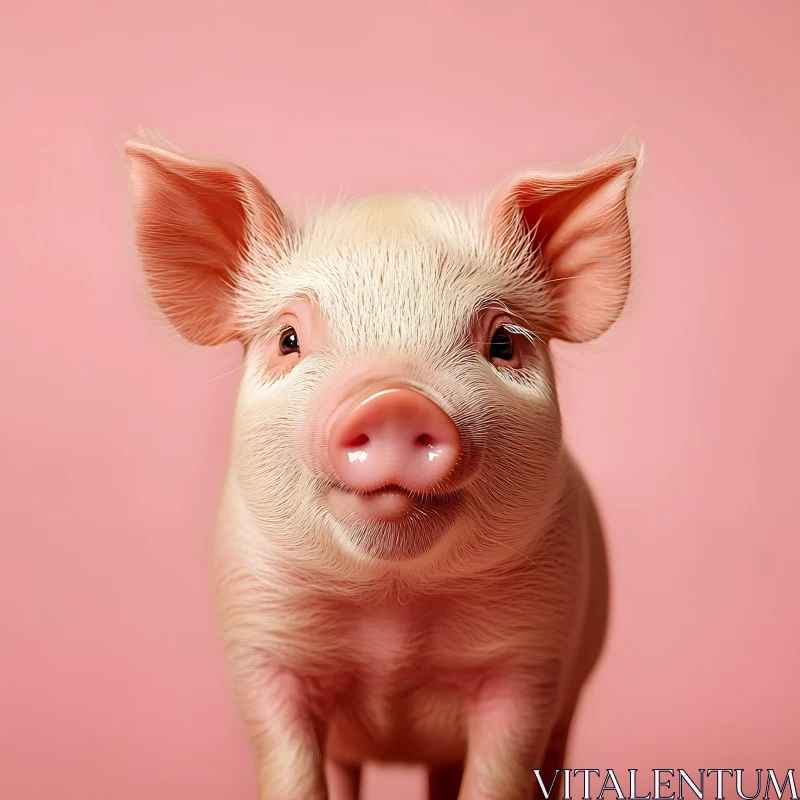 Cute Piglet With Charming Expression AI Image