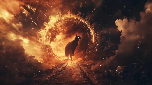 Mystic Wolf and the Gateway of Fire