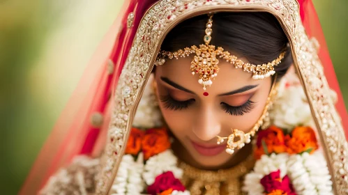 Portrait of Bride with Traditional Jewelry