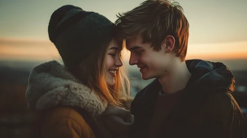 Couple Portrait at Dusk