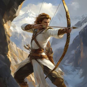 Mountain Archer with Golden Bow