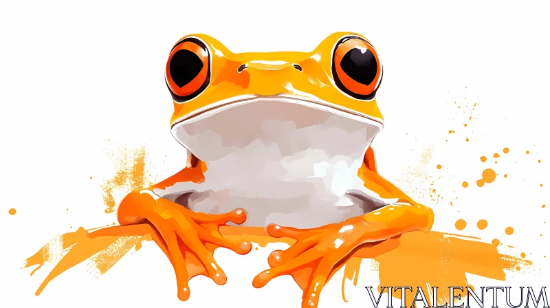 AI ART Vibrant Frog in Artistic Style