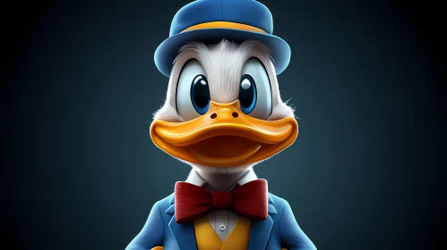 Classic Cartoon Duck Character