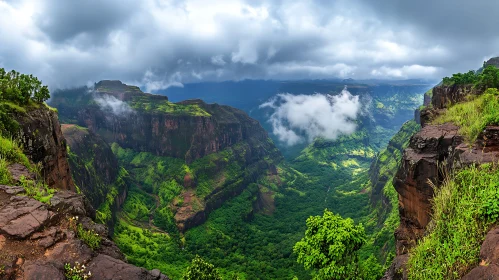 Verdant Mountain Landscape with Overcast Sky