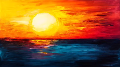 Seascape Sunset Art
