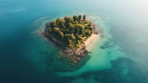 Small Tropical Island with Clear Waters