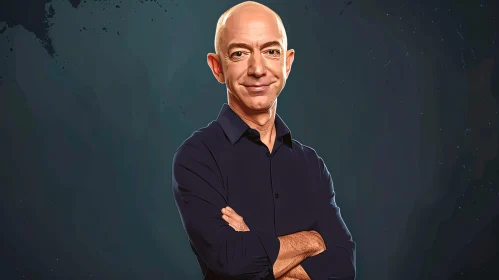 Jeff Bezos Digital Art - Confident Businessman