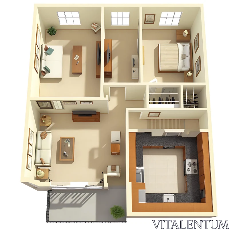 Architectural Floor Plan Design AI Image