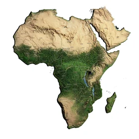 Africa Continent Topography