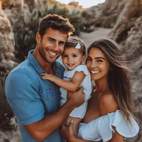 Joyful Family Portrait with Smiling Faces